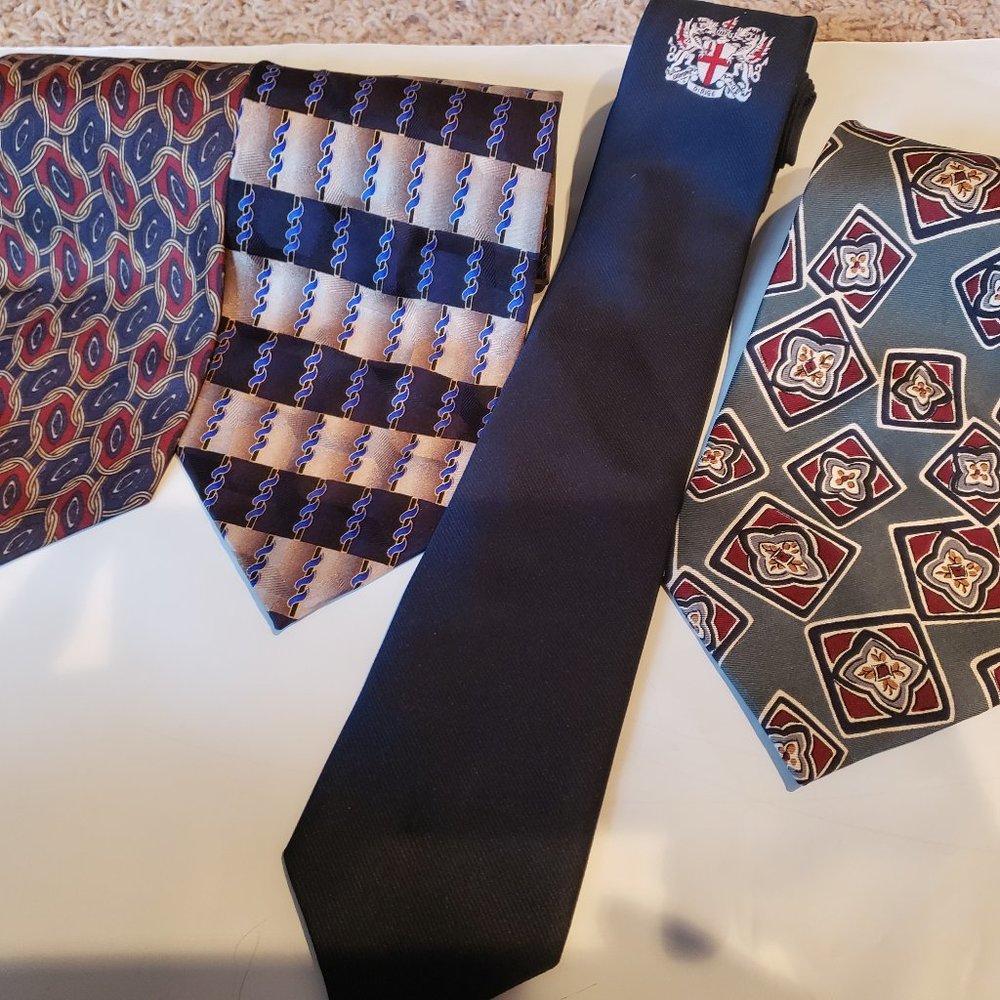 Bundle of 4 Ties (3 of them 100% Silk)